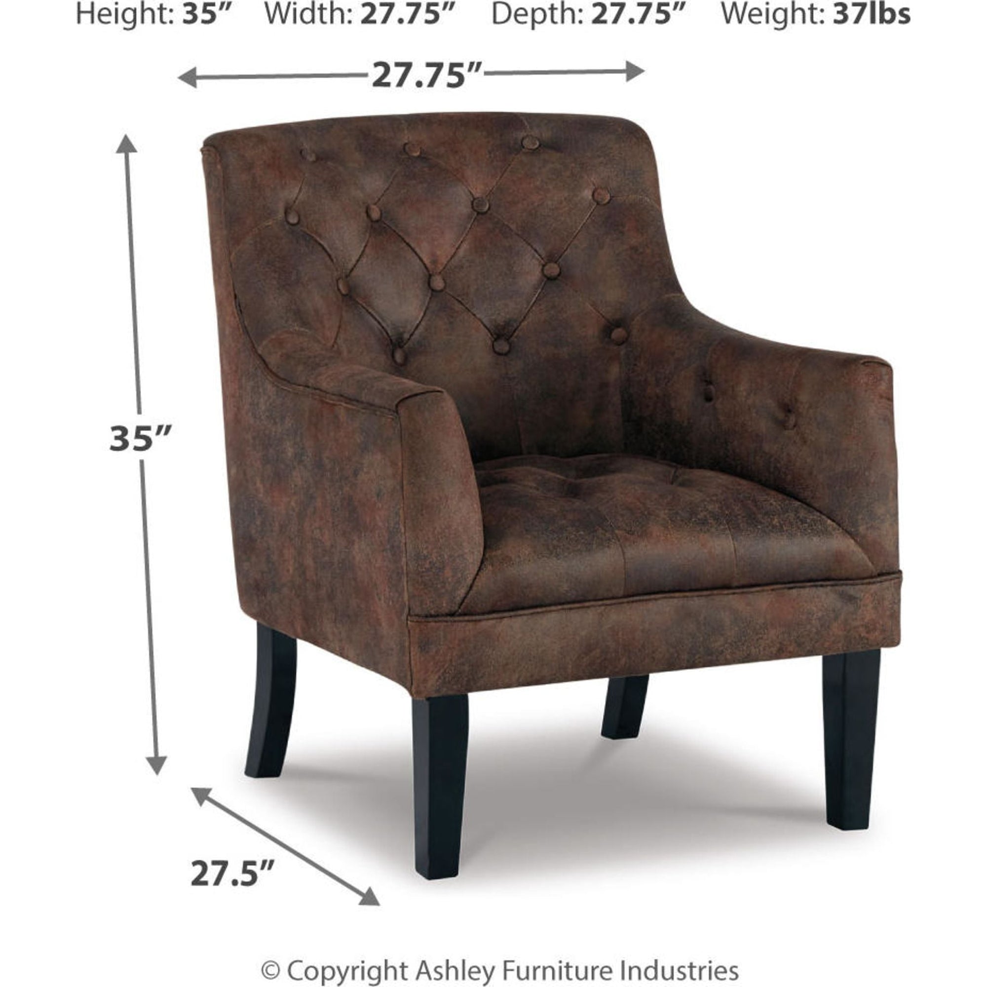 Drakelle Accent Chair - Mahogany