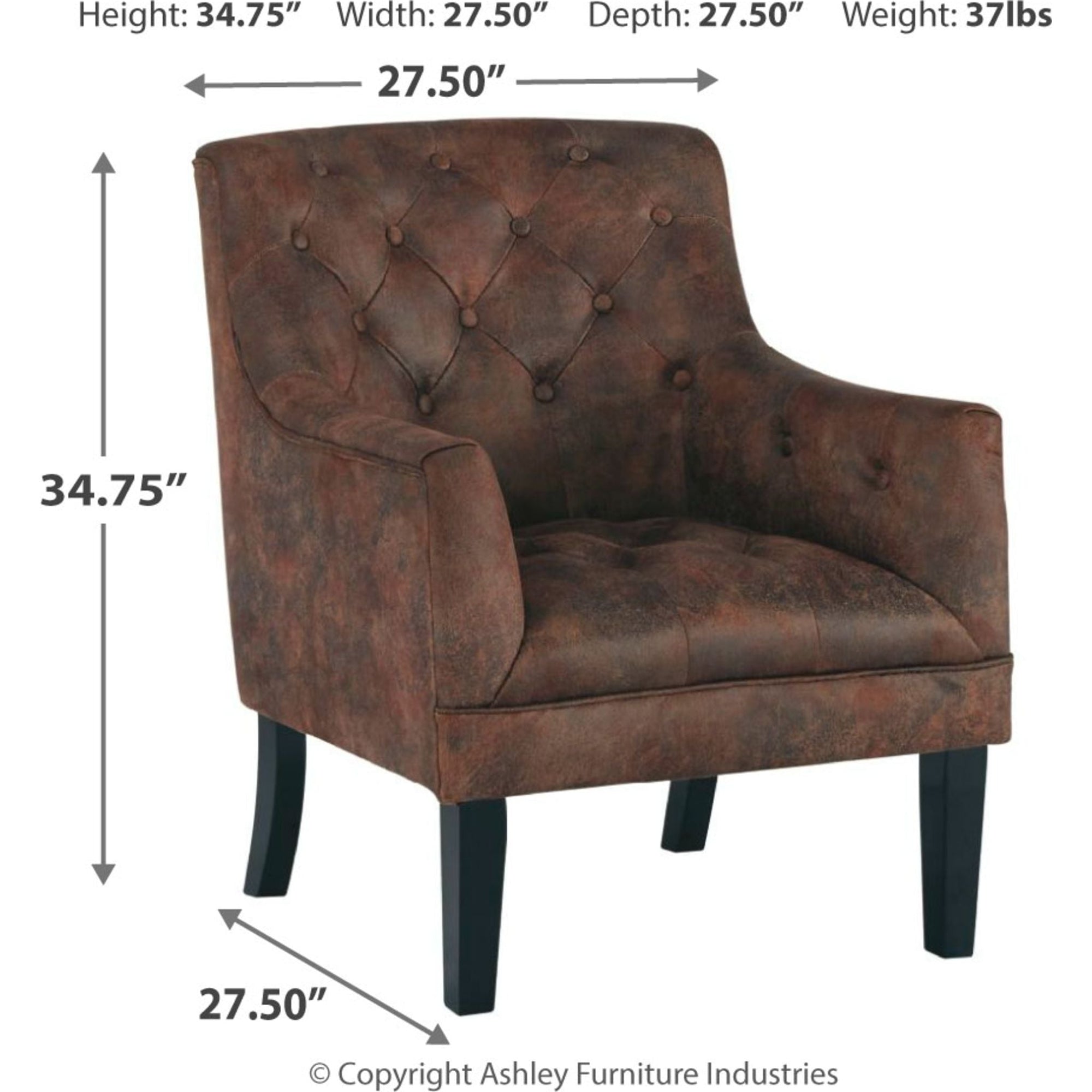 Drakelle Accent Chair - Mahogany