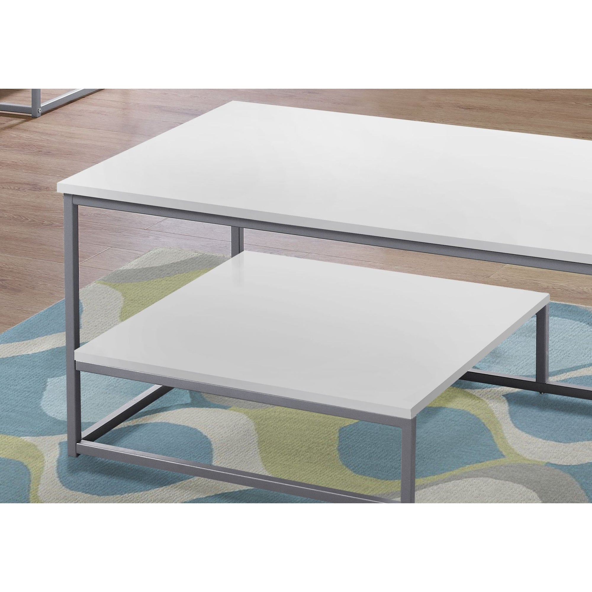 Lot de 3 tables Arianna - Blanc/Argent